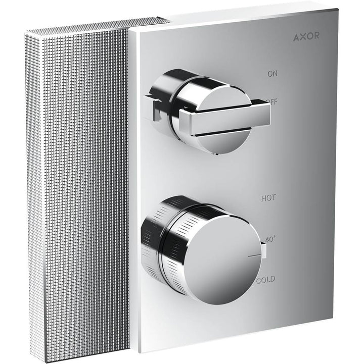 AXOR Edge Thermostatic Trim with Volume Control Diamond Cut