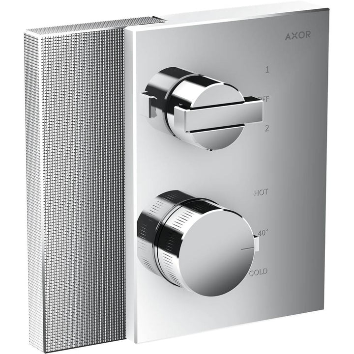 AXOR Edge Thermostatic Trim with Volume Control and Diverter Diamond Cut