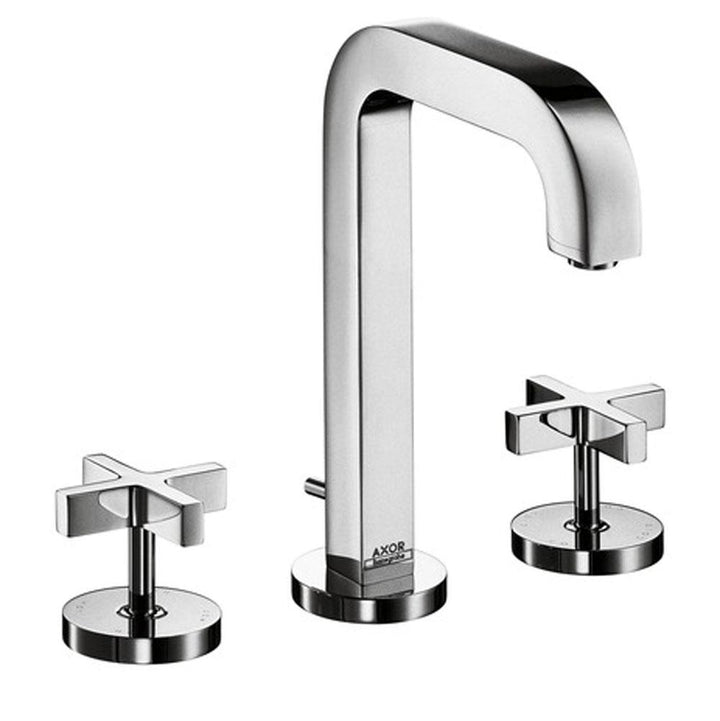AXOR Citterio Widespread Faucet 170 with Cross Handles and Pop-Up Drain
