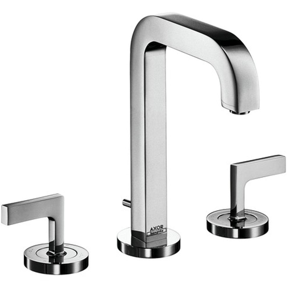 AXOR Citterio Widespread Faucet 170 with Lever Handles and Pop-Up Drain