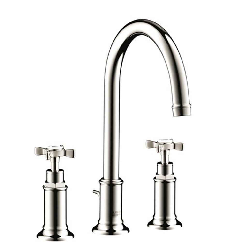 AXOR Montreux Widespread Faucet 180 with Cross Handles and Pop-Up Drain