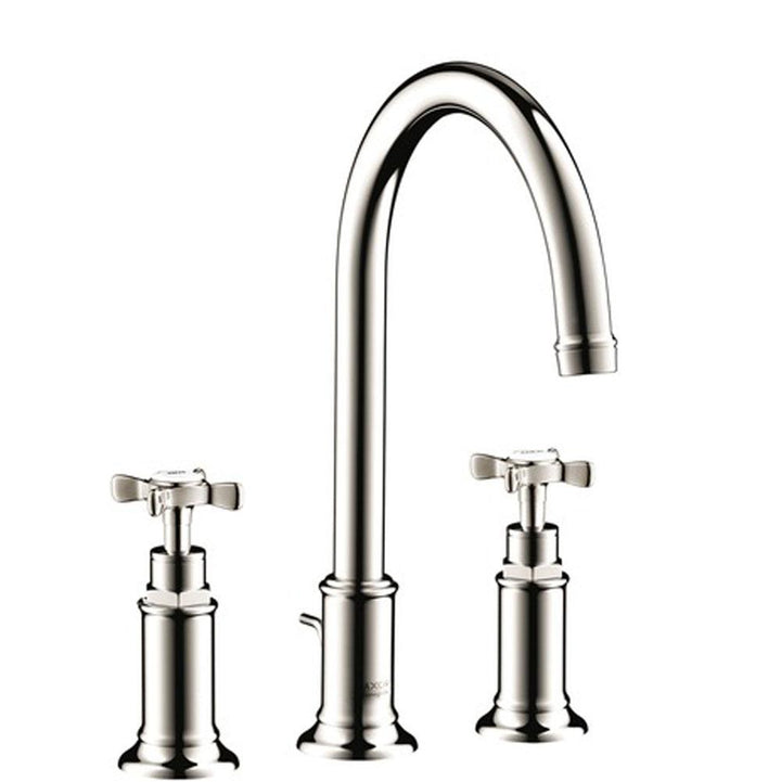 AXOR Montreux Widespread Faucet 180 with Cross Handles and Pop-Up Drain
