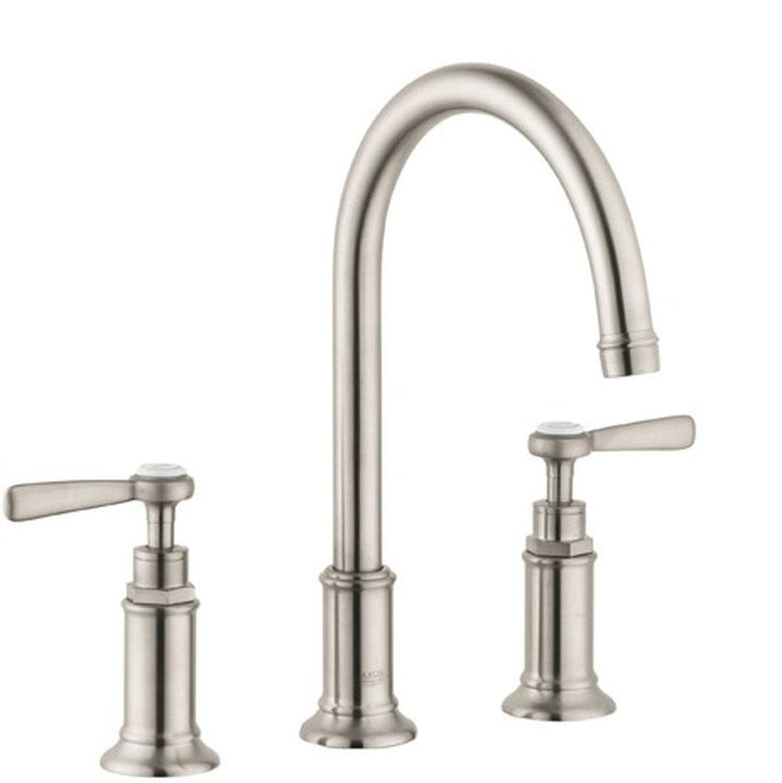 AXOR Montreux Widespread Faucet 180 with Lever Handles and Pop-Up Drain