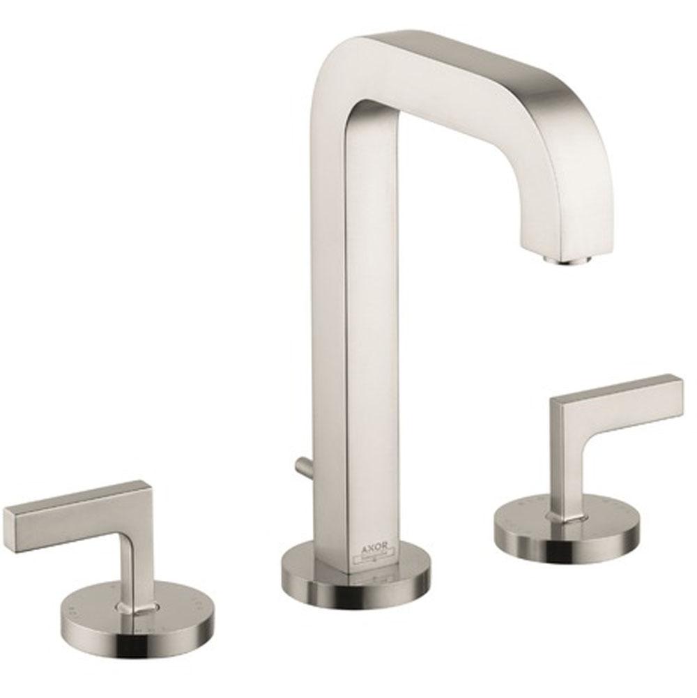 AXOR Citterio Widespread Faucet 170 with Lever Handles and Pop-Up Drain