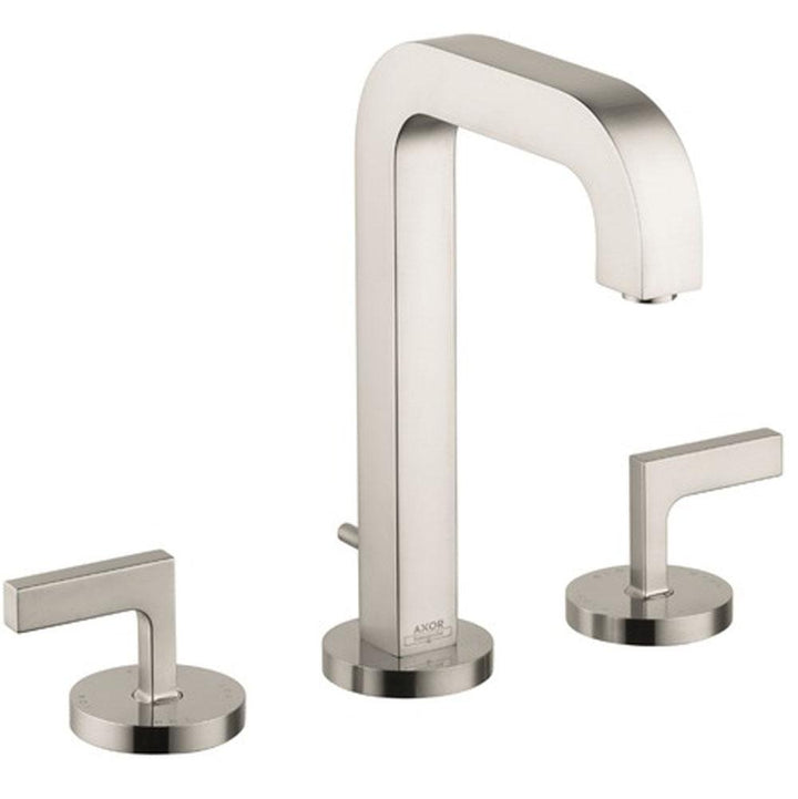 AXOR Citterio Widespread Faucet 170 with Lever Handles and Pop-Up Drain