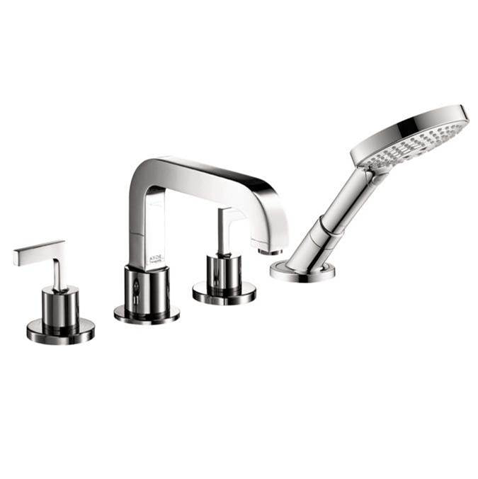 AXOR Citterio 4-Hole Roman Tub Set Trim with Lever Handles and Handshower