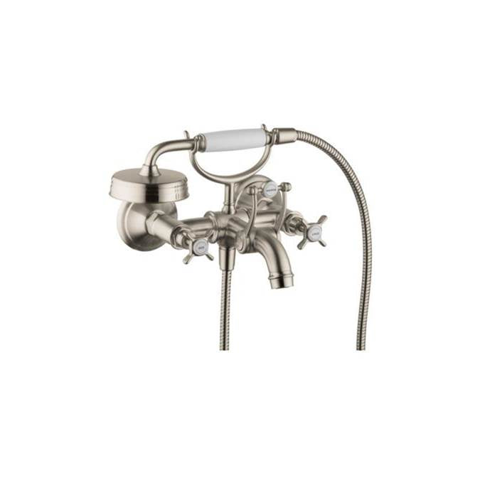 AXOR Montreux 2-Handle Wall-Mounted Tub Filler with Cross Handles and Handshower