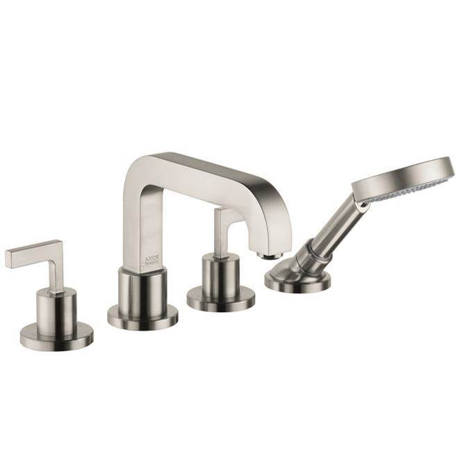 AXOR Citterio 4-Hole Roman Tub Set Trim with Lever Handles and Handshower