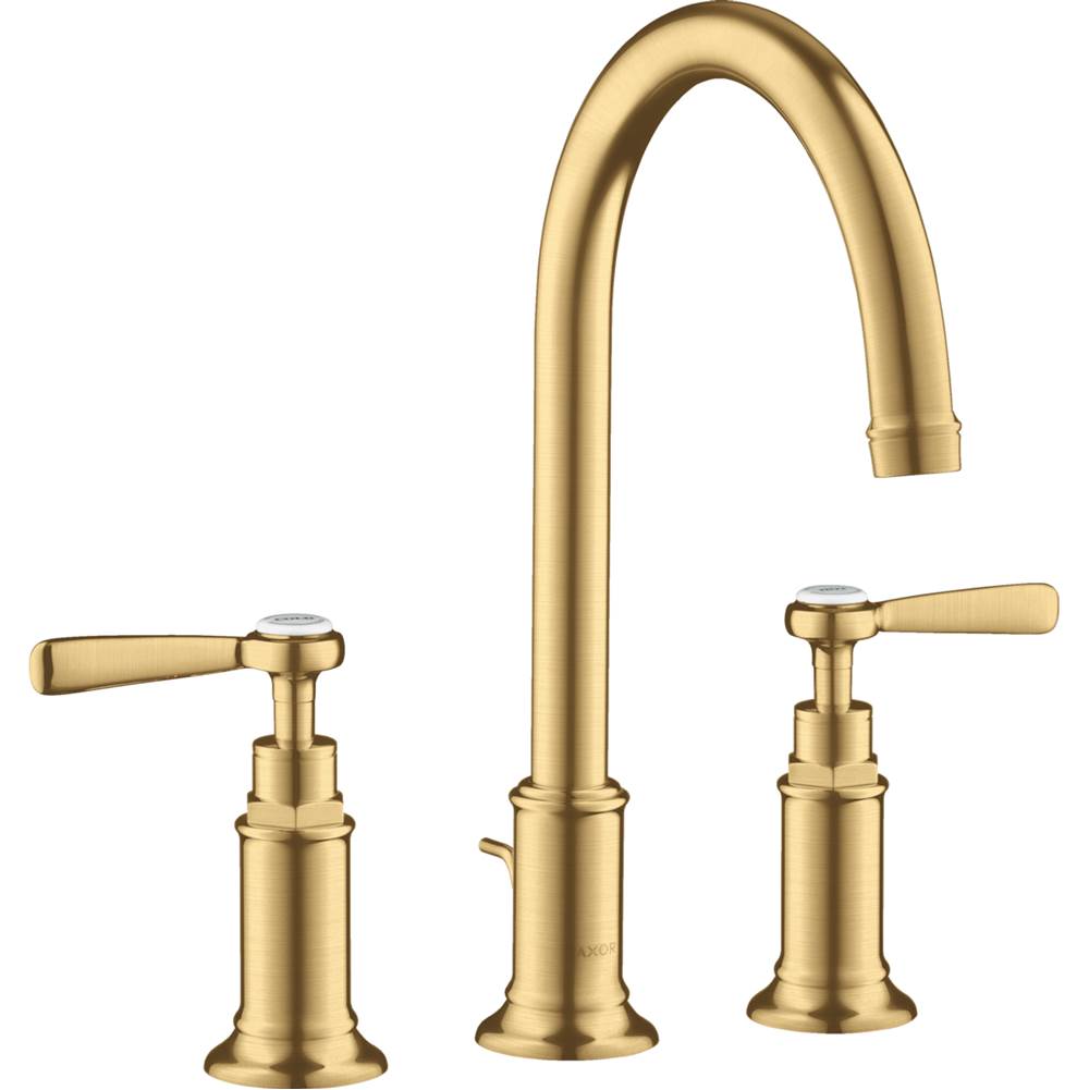 AXOR Montreux Widespread Faucet 180 with Lever Handles and Pop-Up Drain