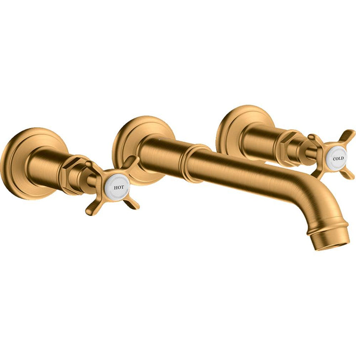 AXOR Montreux Wall-Mounted Widespread Faucet Trim with Cross Handles