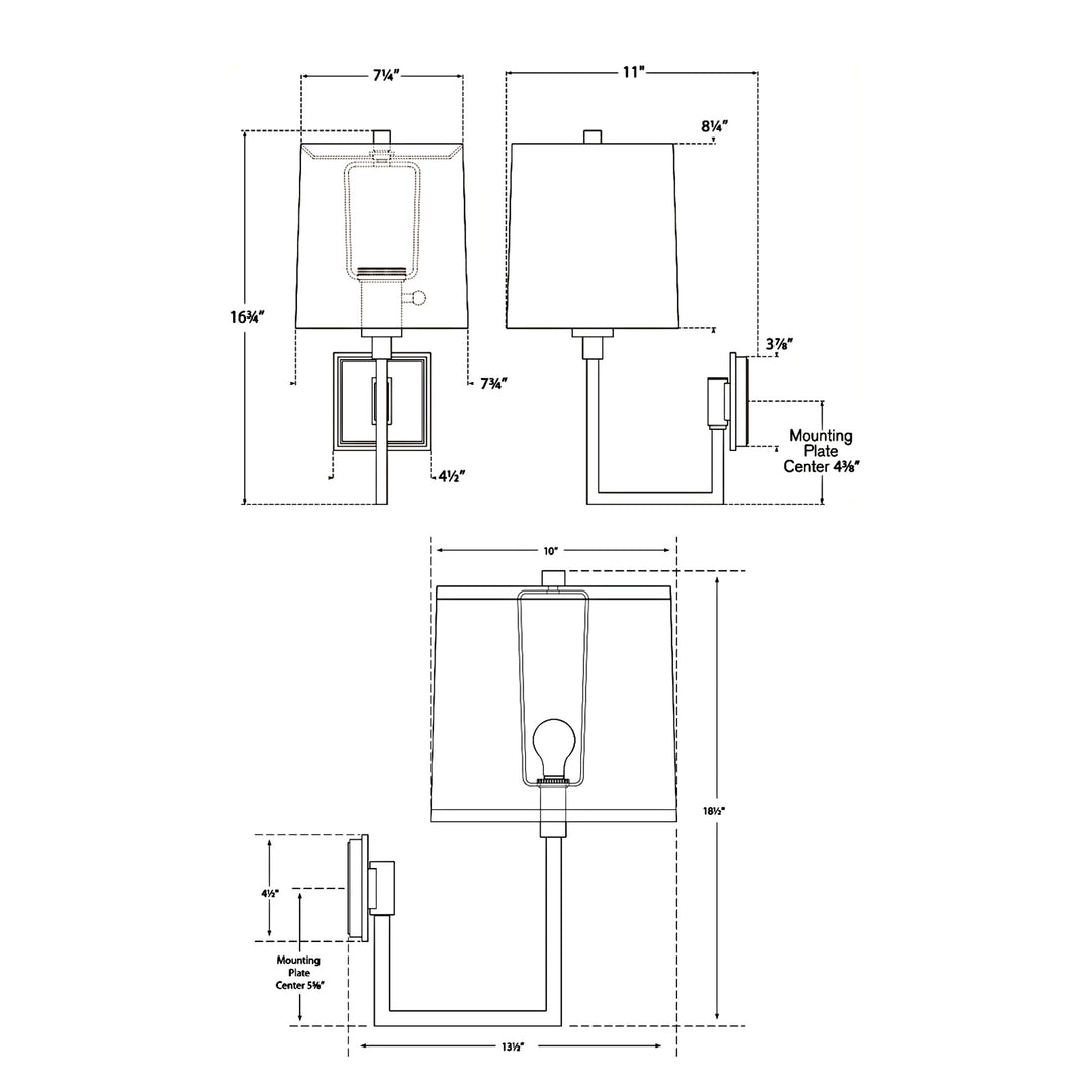 Visual Comfort Signature Aspect Articulating Wall Sconce