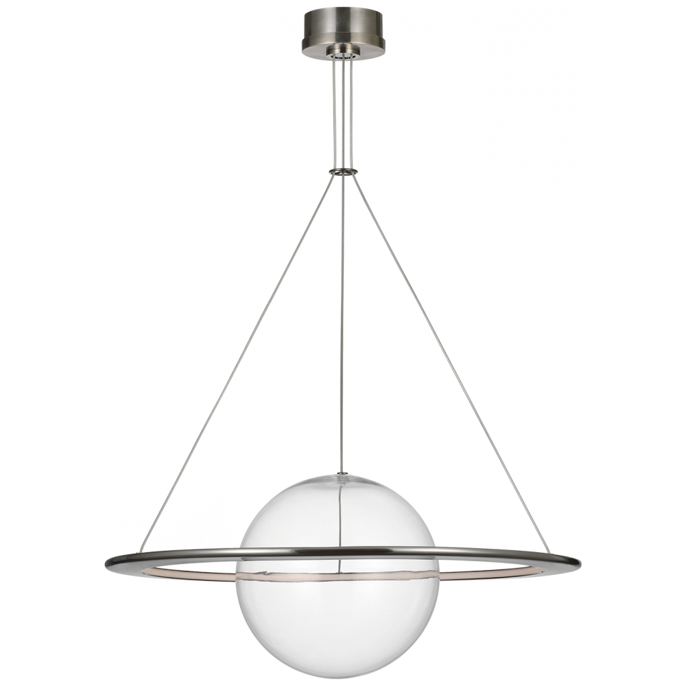 Visual Comfort Signature Cosmos Ring Chandelier in Pewter