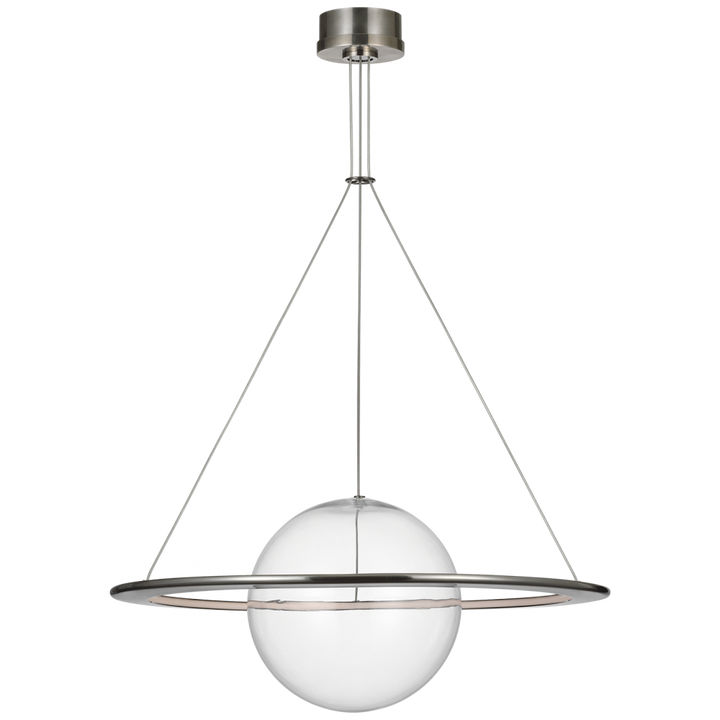 Visual Comfort Signature Cosmos Ring Chandelier in Pewter