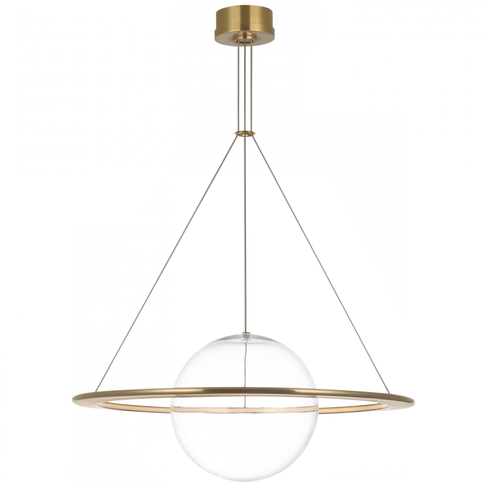 Visual Comfort Signature Cosmos Ring Chandelier in Soft Brass