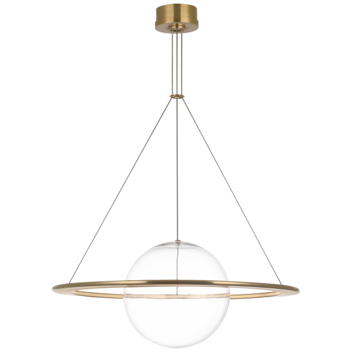 Visual Comfort Signature Cosmos Ring Chandelier in Soft Brass