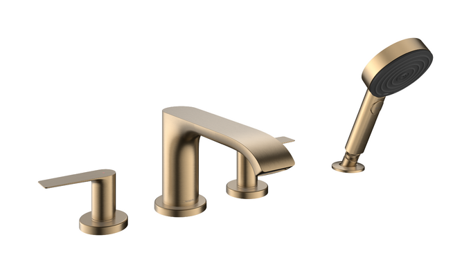 Hansgrohe Vivenis 4-Hole Roman Tub Set Trim with 1.75 GPM Handshower