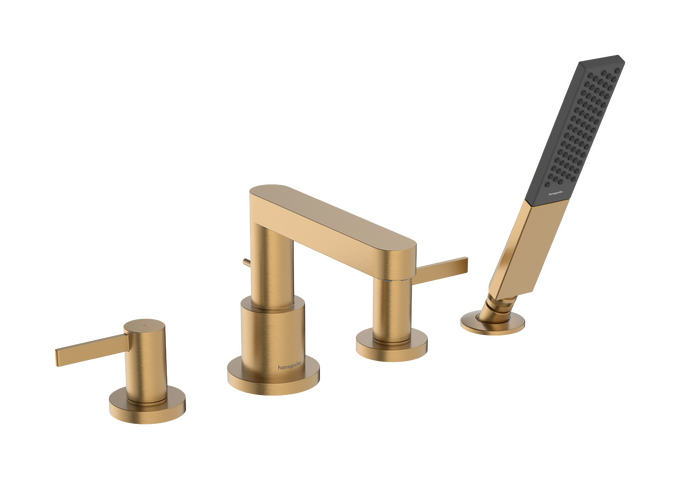 Hansgrohe Finoris 4-Hole Roman Tub Set Trim with 1.75 GPM Handshower