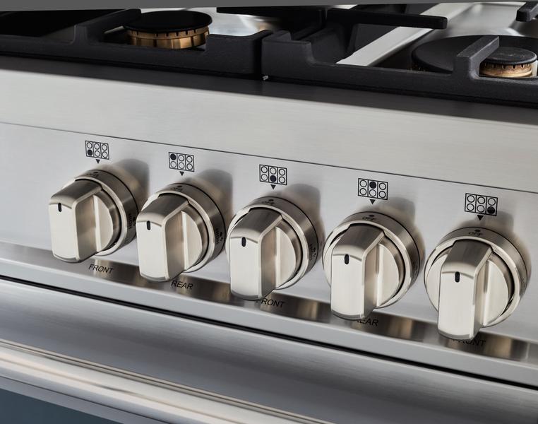 Bertazzoni 48" Master Series Range Electric Self Clean Oven 6 Brass Burners And Griddle