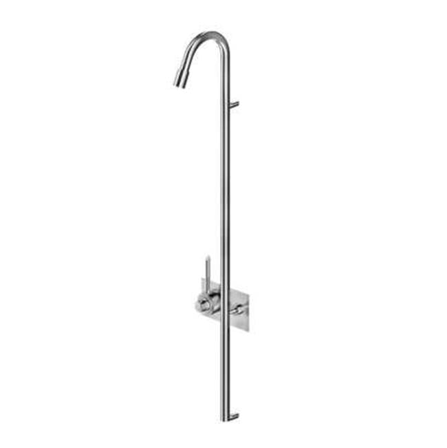 MGS Bagno Outdoor Stainless Steel Wall mount Thermostatic Shower
