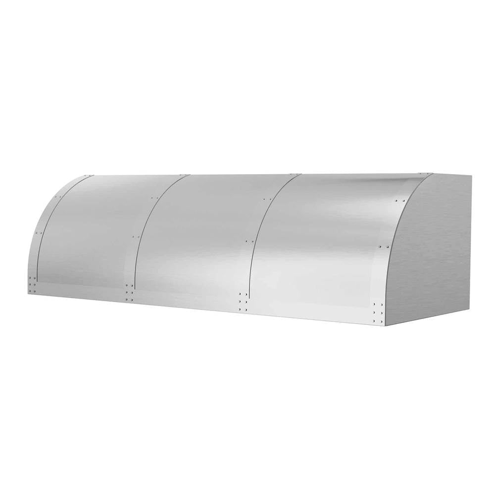 BlueStar Bonanza Wall Hood With Brushed Stainless Strapping And Rivets