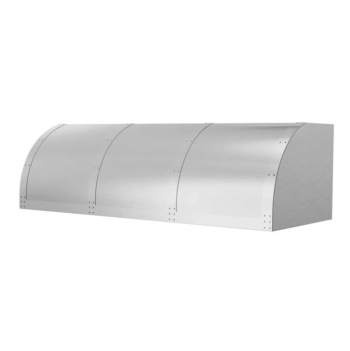 BlueStar Bonanza Wall Hood With Brushed Stainless Strapping And Rivets