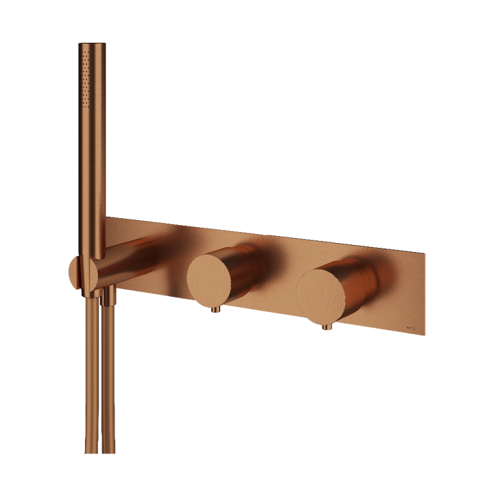 MGS Bagno Minimal Stainless Steel Thermostatic Trim with Two way Diverter and Volume Control