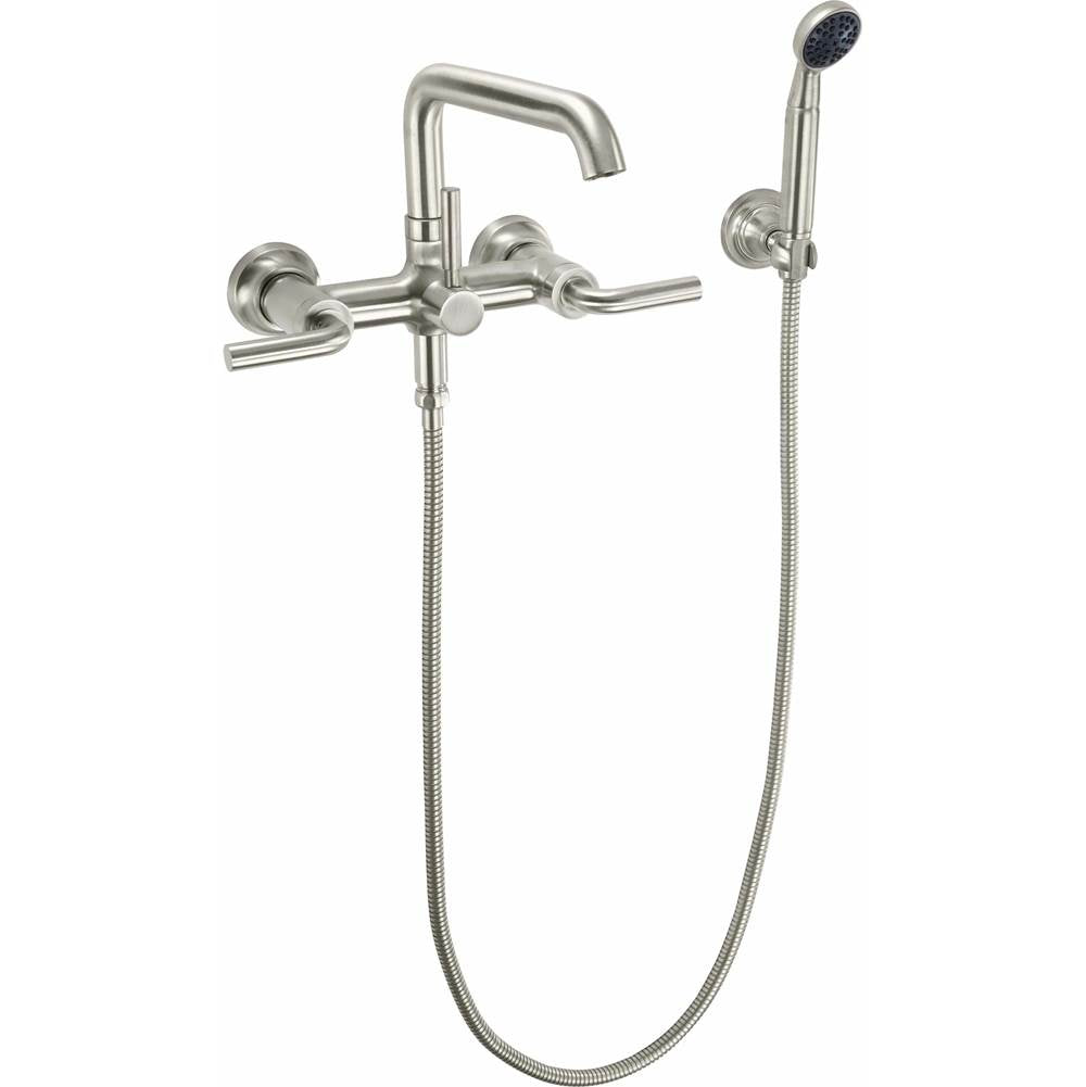 California Faucets Industrial Wall Mount Tub Filler - Low Quad Spout