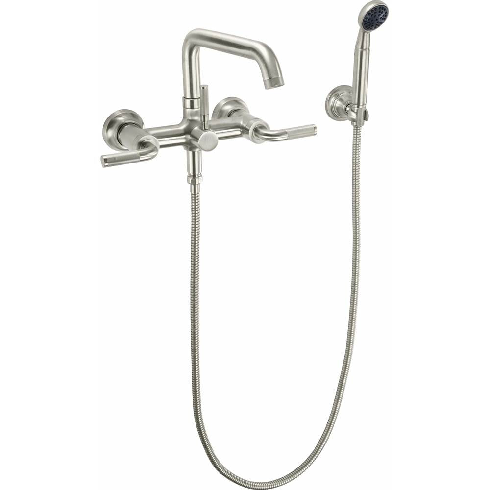 California Faucets Industrial Wall Mount Tub Filler - Low Quad Spout