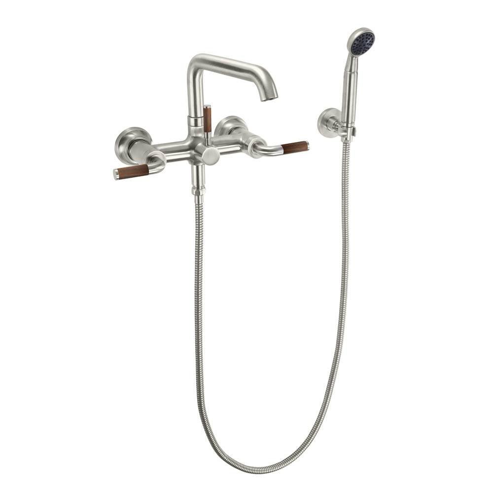 California Faucets Industrial Wall Mount Tub Filler - Low Quad Spout