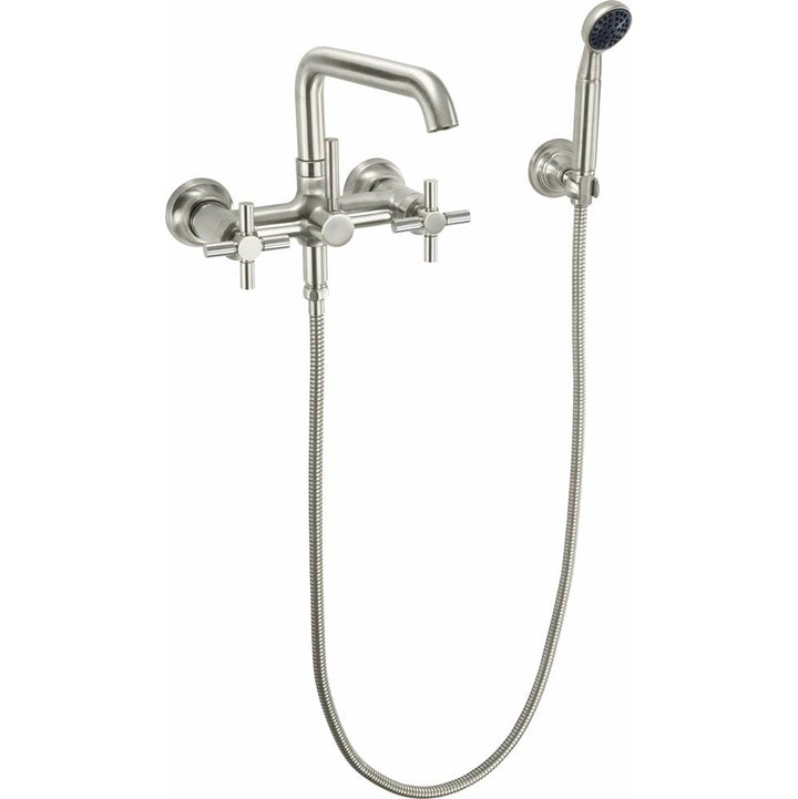 California Faucets Industrial Wall Mount Tub Filler - Low Quad Spout