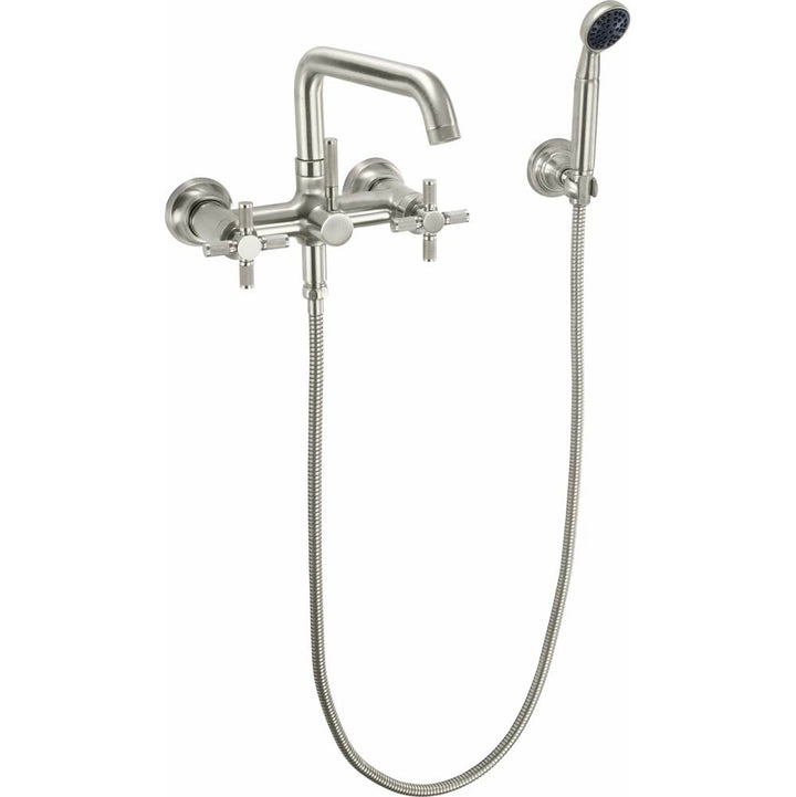 California Faucets Industrial Wall Mount Tub Filler - Low Quad Spout
