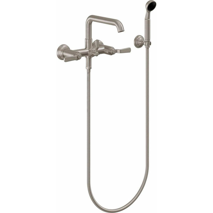 California Faucets Industrial Wall Mount Tub Filler - Low Quad Spout