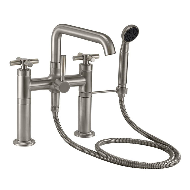 California Faucets Industrial Deck Mount Tub Filler - Low Quad Spout