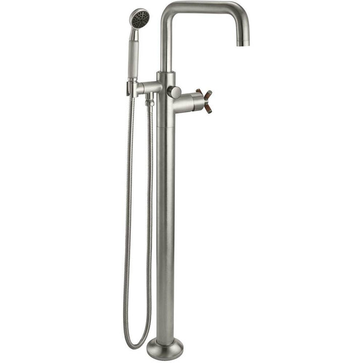 California Faucets Industrial Single Hole Floor Mount Tub Filler - Quad Spout