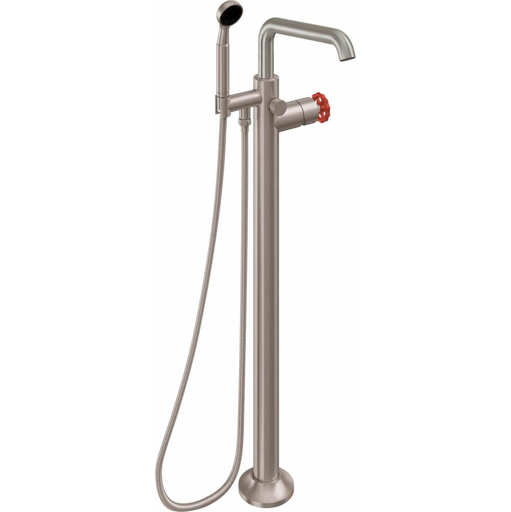 California Faucets Industrial Single Hole Floor Mount Tub Filler - Quad Spout