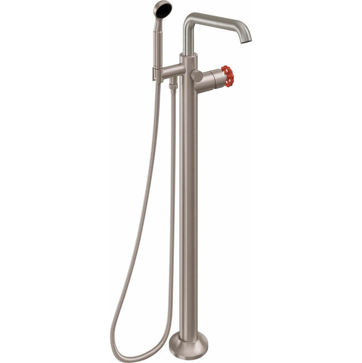 California Faucets Industrial Single Hole Floor Mount Tub Filler - Quad Spout