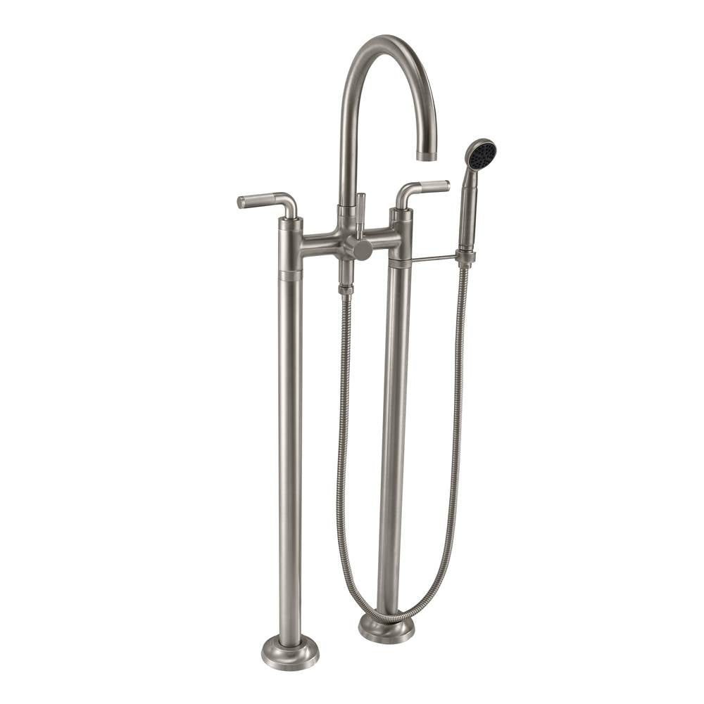 California Faucets Industrial Floor Mount Tub Filler - Arc Spout