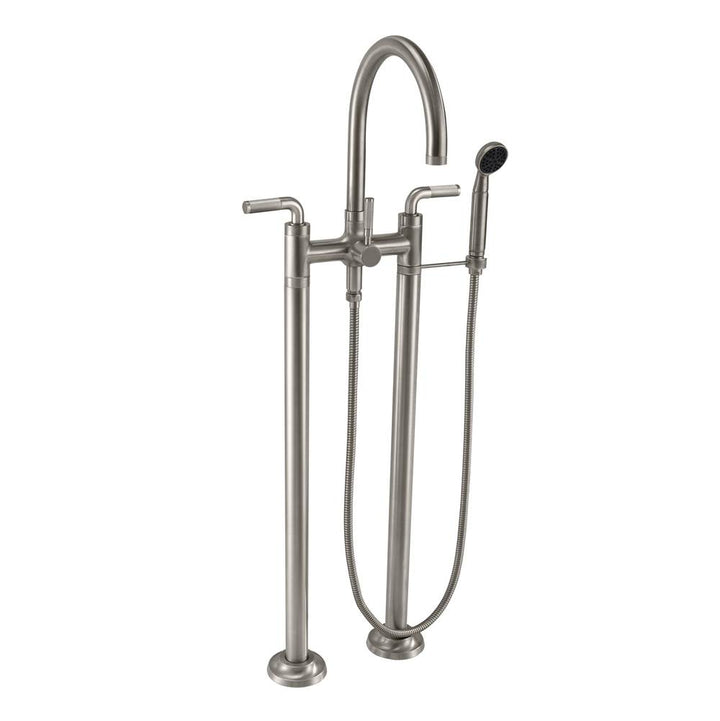 California Faucets Industrial Floor Mount Tub Filler - Arc Spout