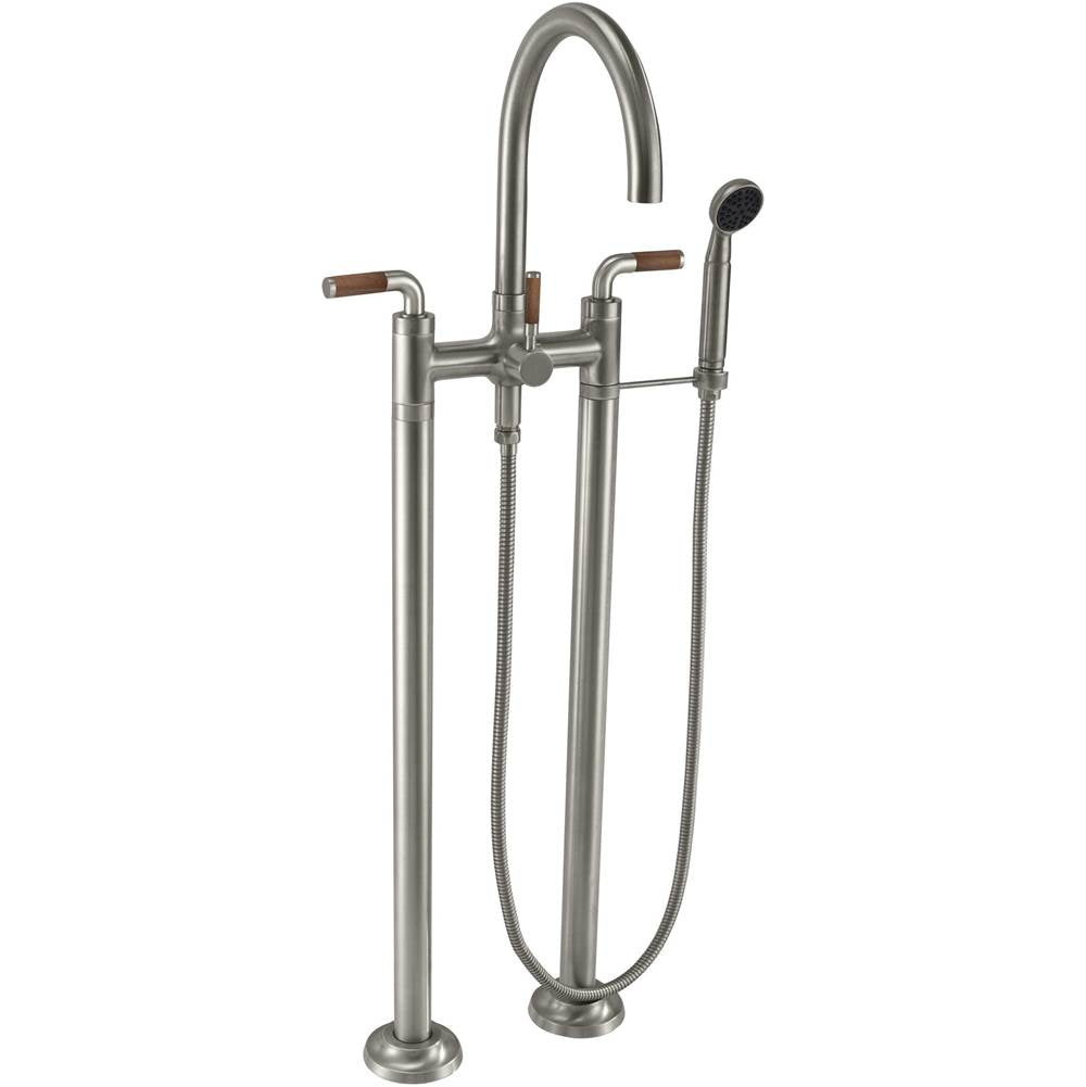 California Faucets Industrial Floor Mount Tub Filler - Arc Spout