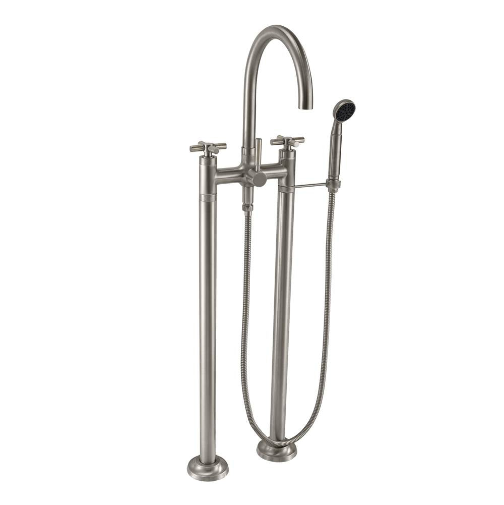 California Faucets Industrial Floor Mount Tub Filler - Arc Spout