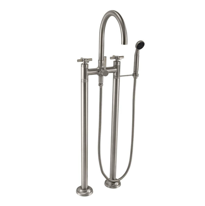 California Faucets Industrial Floor Mount Tub Filler - Arc Spout