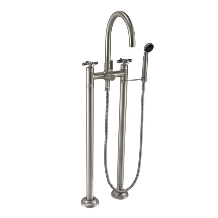 California Faucets Industrial Floor Mount Tub Filler - Arc Spout