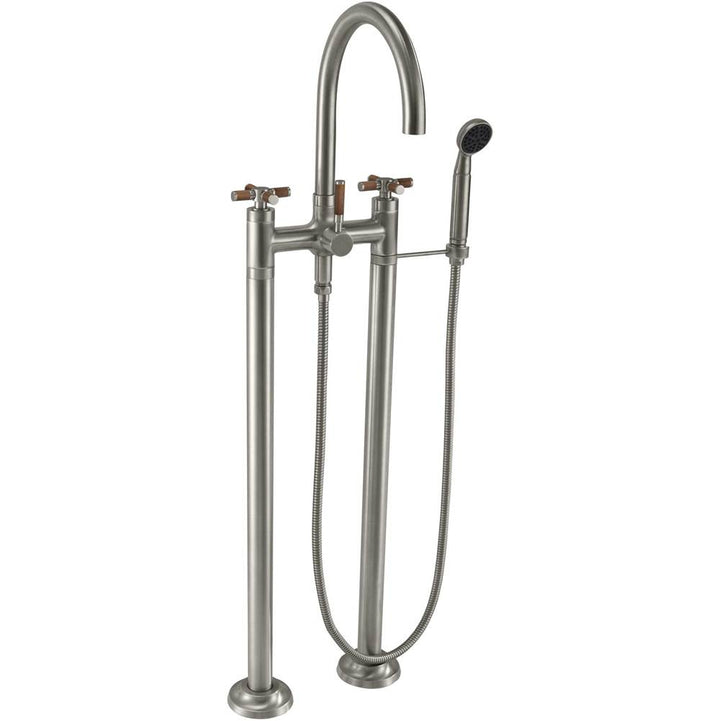 California Faucets Industrial Floor Mount Tub Filler - Arc Spout