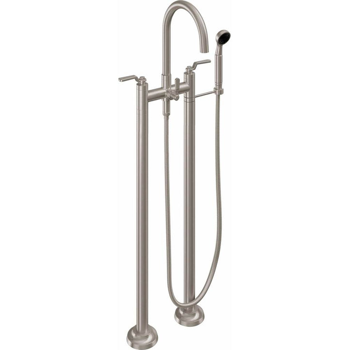 California Faucets Industrial Floor Mount Tub Filler - Arc Spout