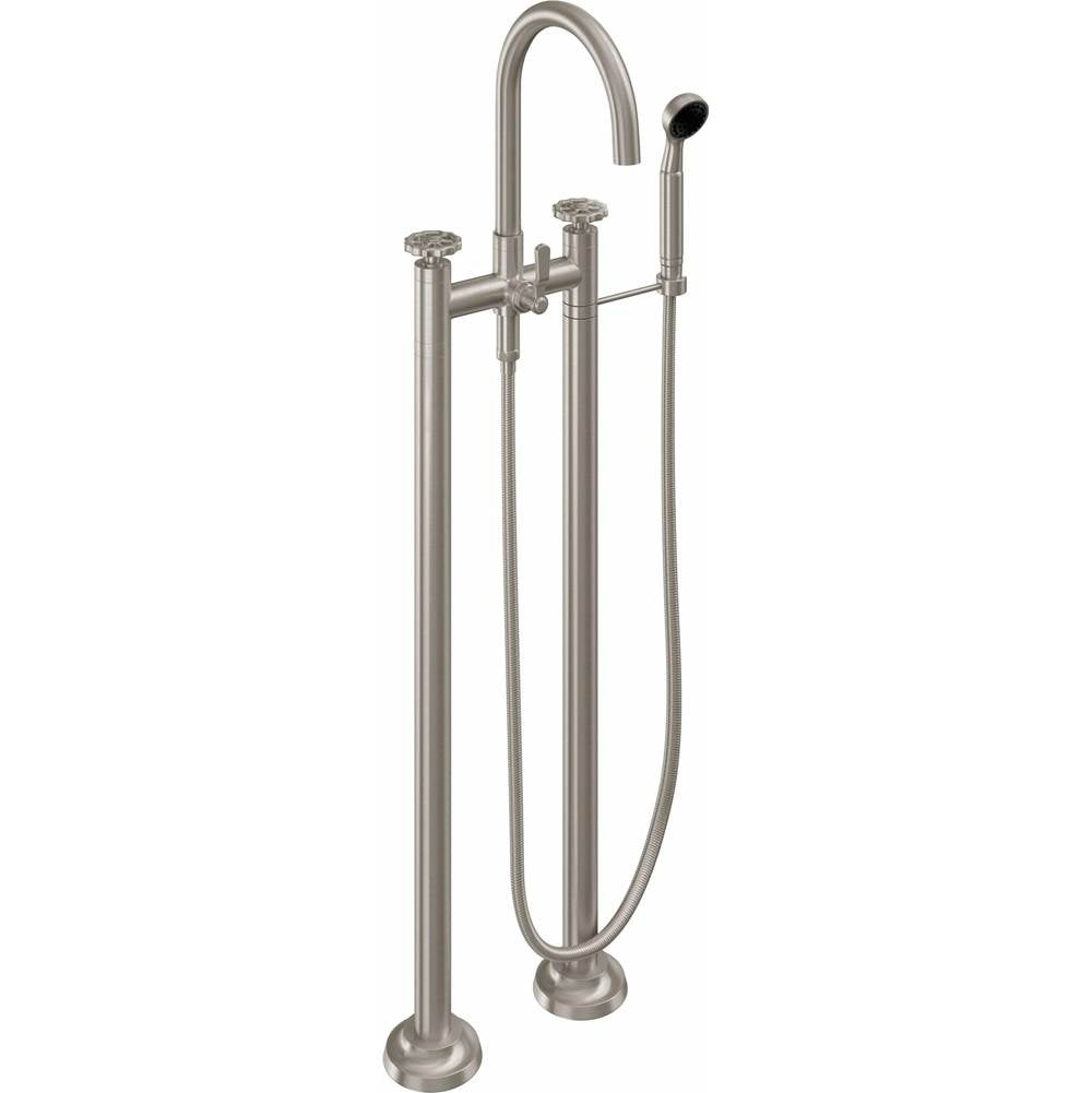 California Faucets Industrial Floor Mount Tub Filler - Arc Spout