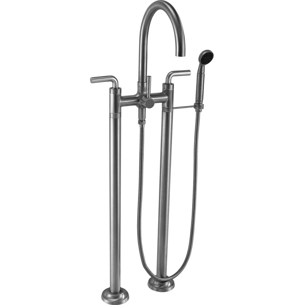 California Faucets Industrial Floor Mount Tub Filler - Arc Spout