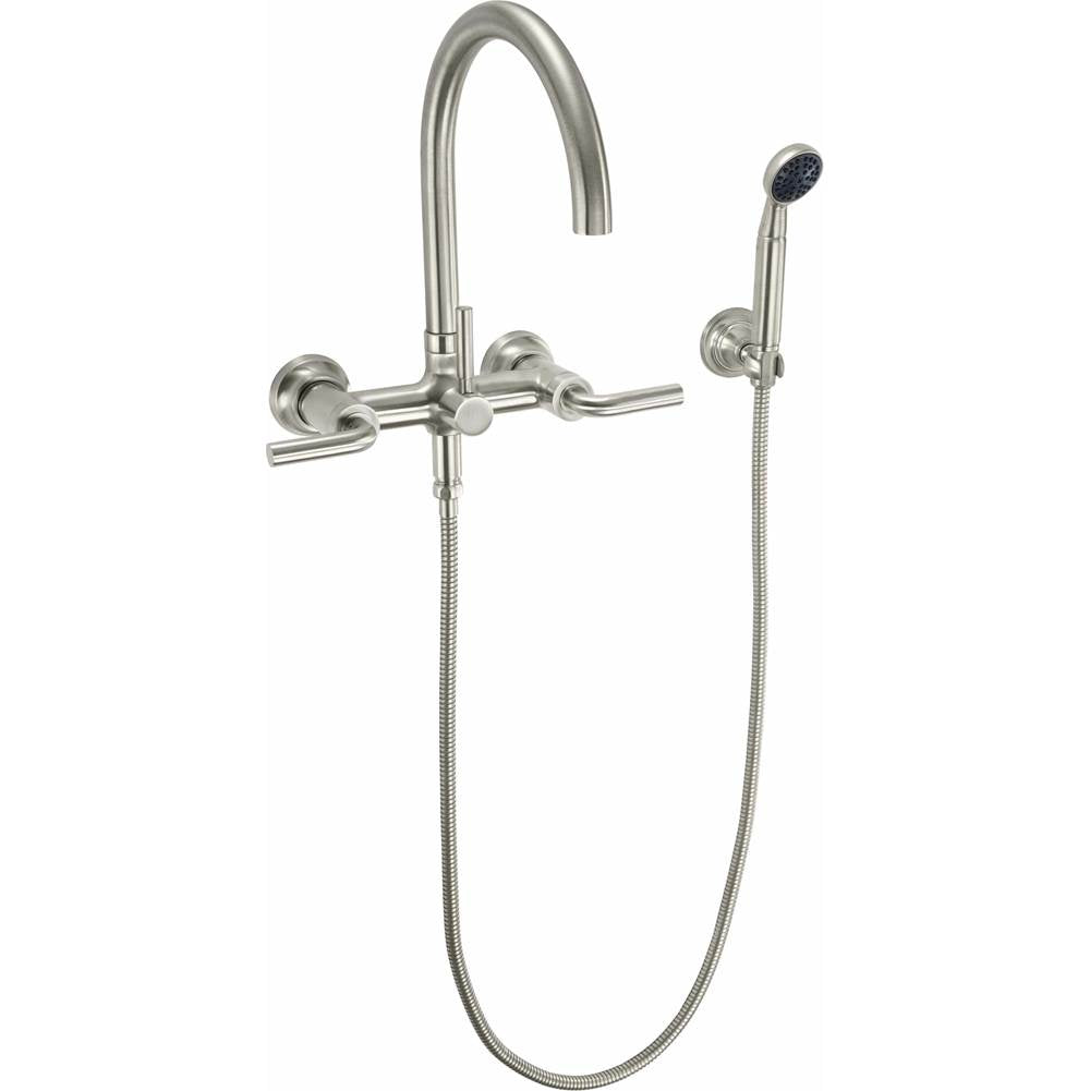 California Faucets Industrial Wall Mount Tub Filler - Arc Spout