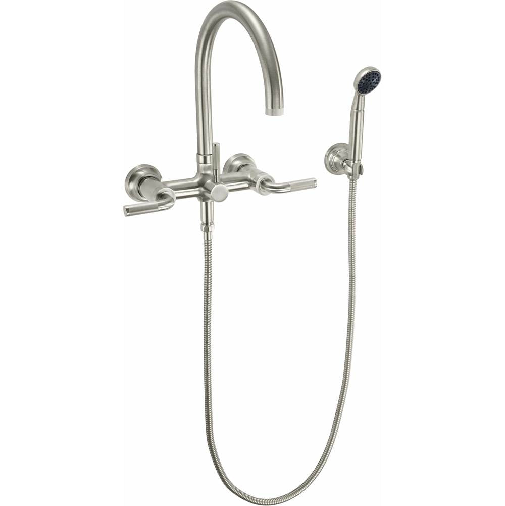 California Faucets Industrial Wall Mount Tub Filler - Arc Spout