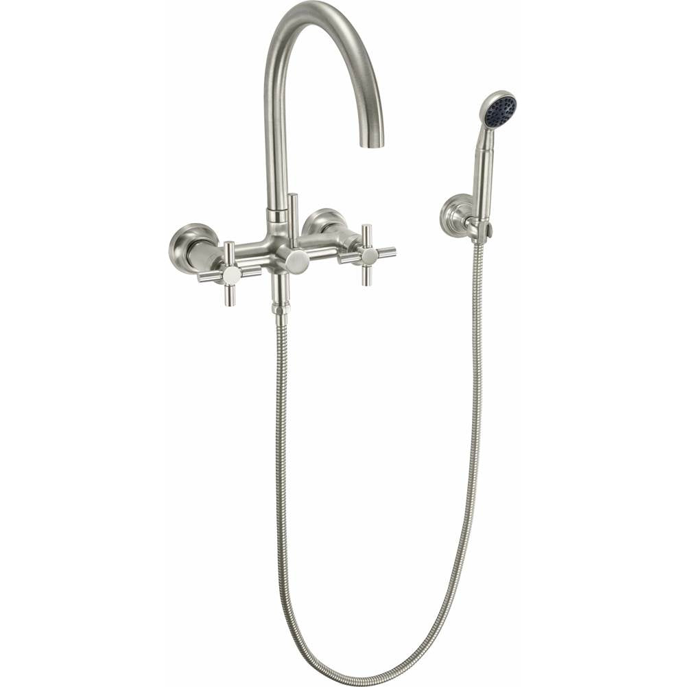 California Faucets Industrial Wall Mount Tub Filler - Arc Spout
