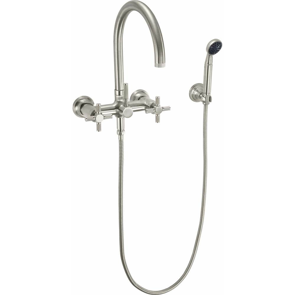 California Faucets Industrial Wall Mount Tub Filler - Arc Spout